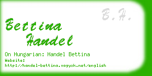 bettina handel business card